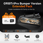 WOLFBOX G900TriPro Bumper Version 3 Channel Rearview Mirror Camera