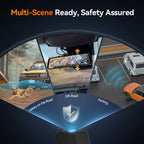 WOLFBOX G900TriPro Bumper Version 3 Channel Rearview Mirror Camera